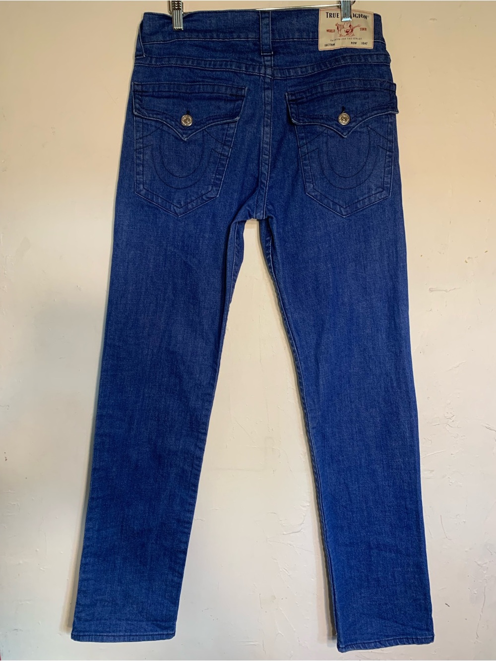 True Religion Men’s Geno Indigo Relaxed Slim Straight Jeans Rare made in UAE